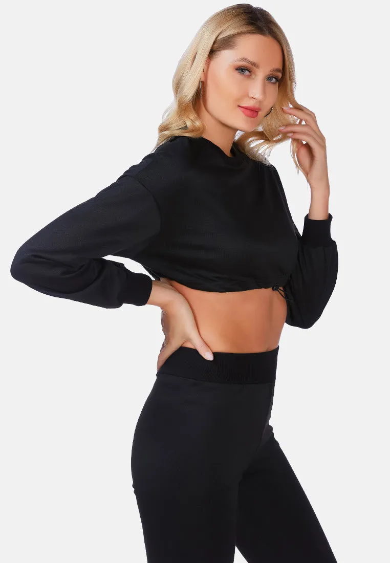 Stay Snug Cropped Sweatshirt By Ruw