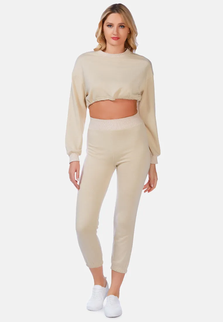 Stay Snug Cropped Sweatshirt By Ruw