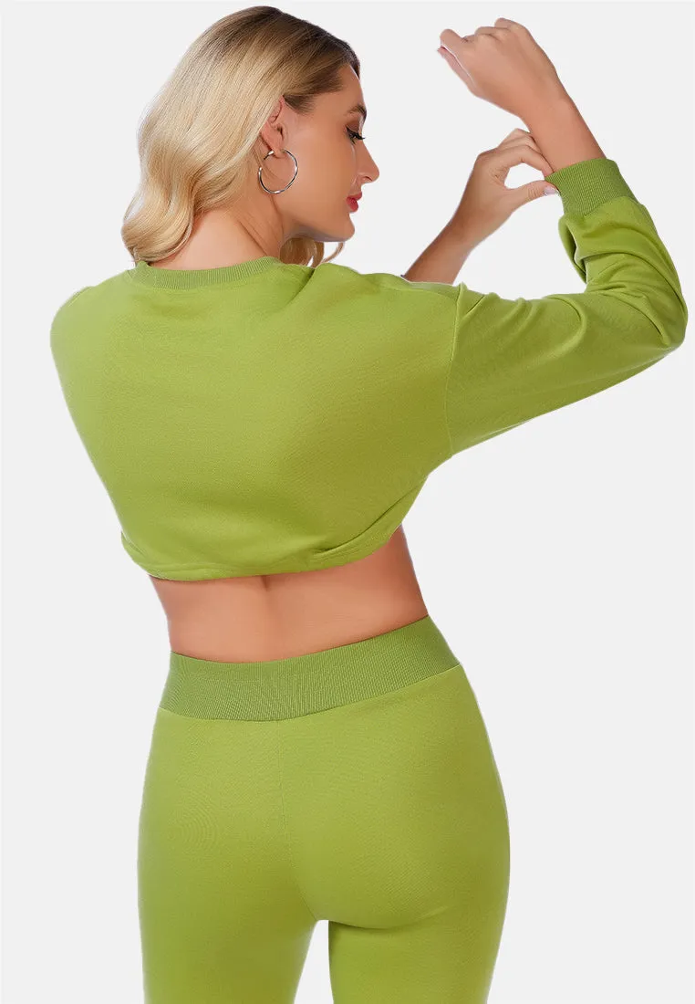Stay Snug Cropped Sweatshirt By Ruw