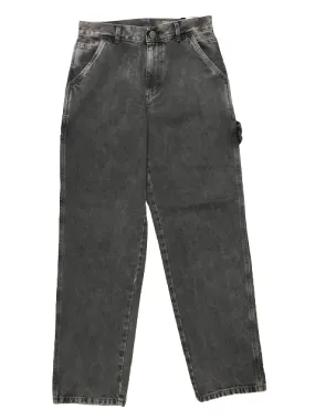 The Blue Skin Pantalone Jeans Baggy Slim Workwear Command-B BLAK OMS nero