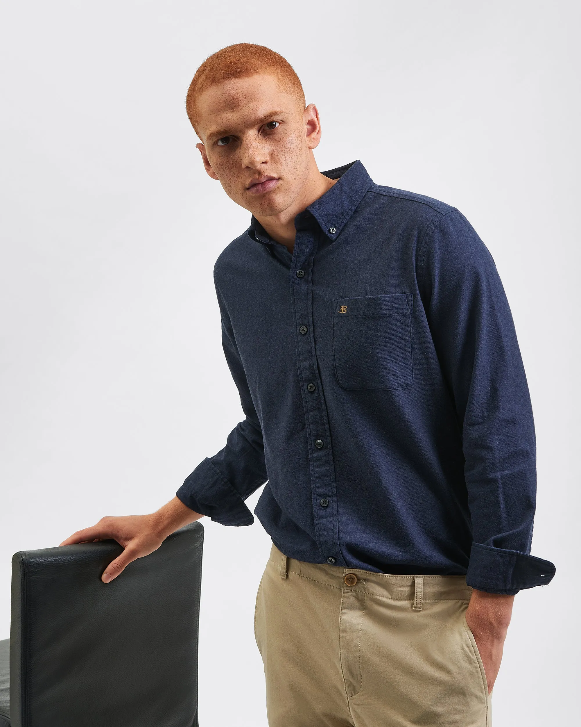 Uniform Flannel Shirt - Navy
