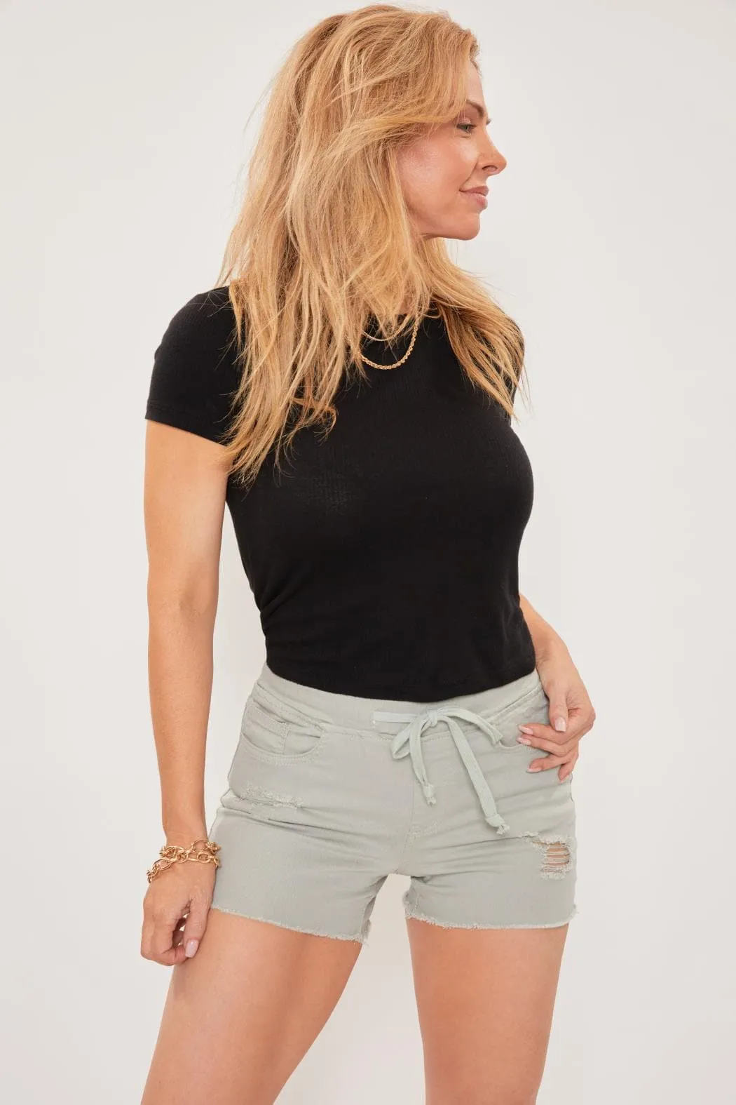Women's Petite High Rise Jogger Shorts